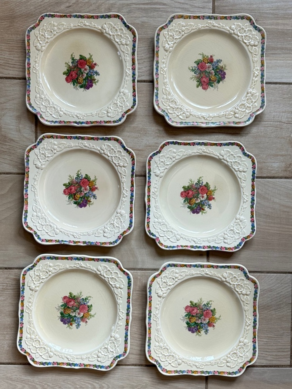 Antique Crown Ducal-Gainsborough Luncheon/Salad Plates ~ Set of 6